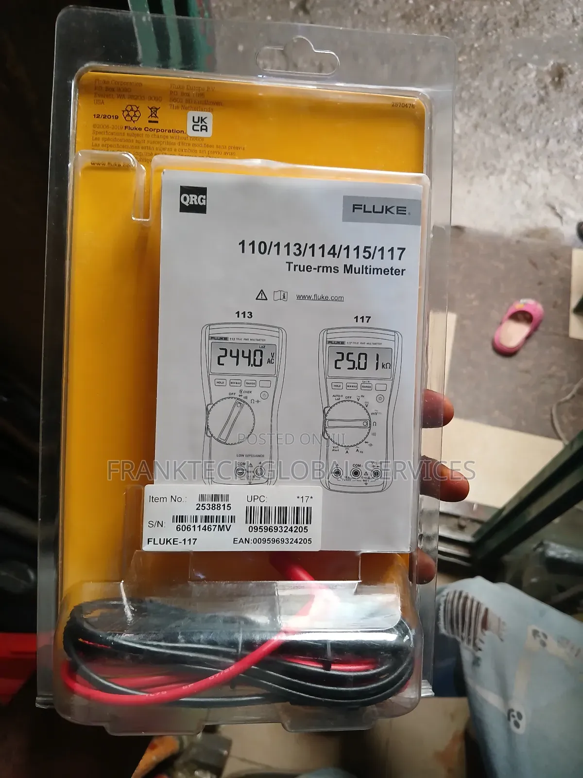 Industrial Fluke Electricians Multimeter 117
