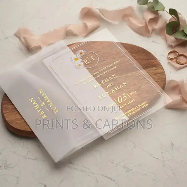 Acrylic Cards Printing for Weddings