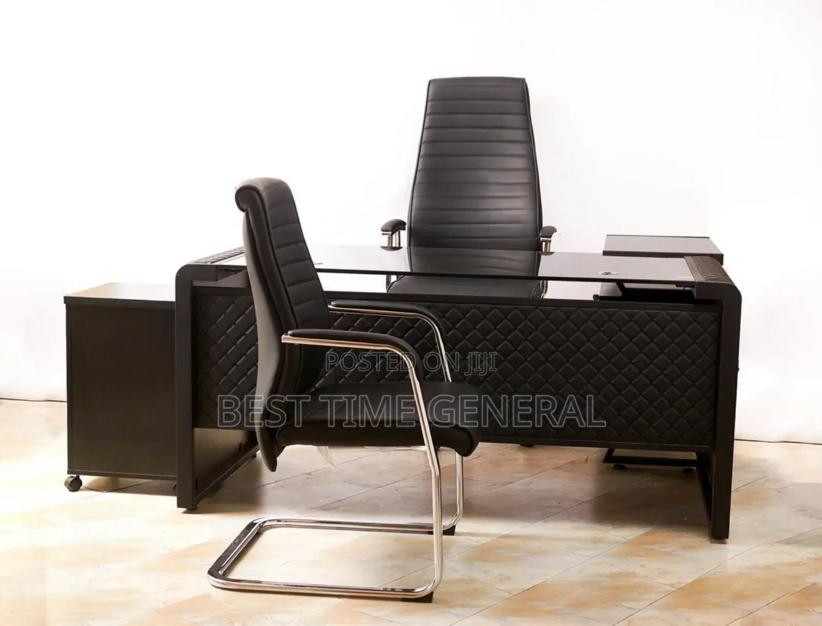 Classic Executive Office Glass Desk
