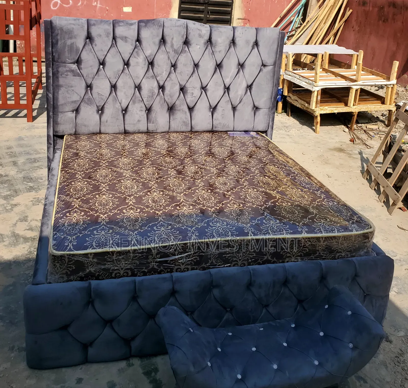 Upholstery 6 by 6 Bedframe With a Footrest