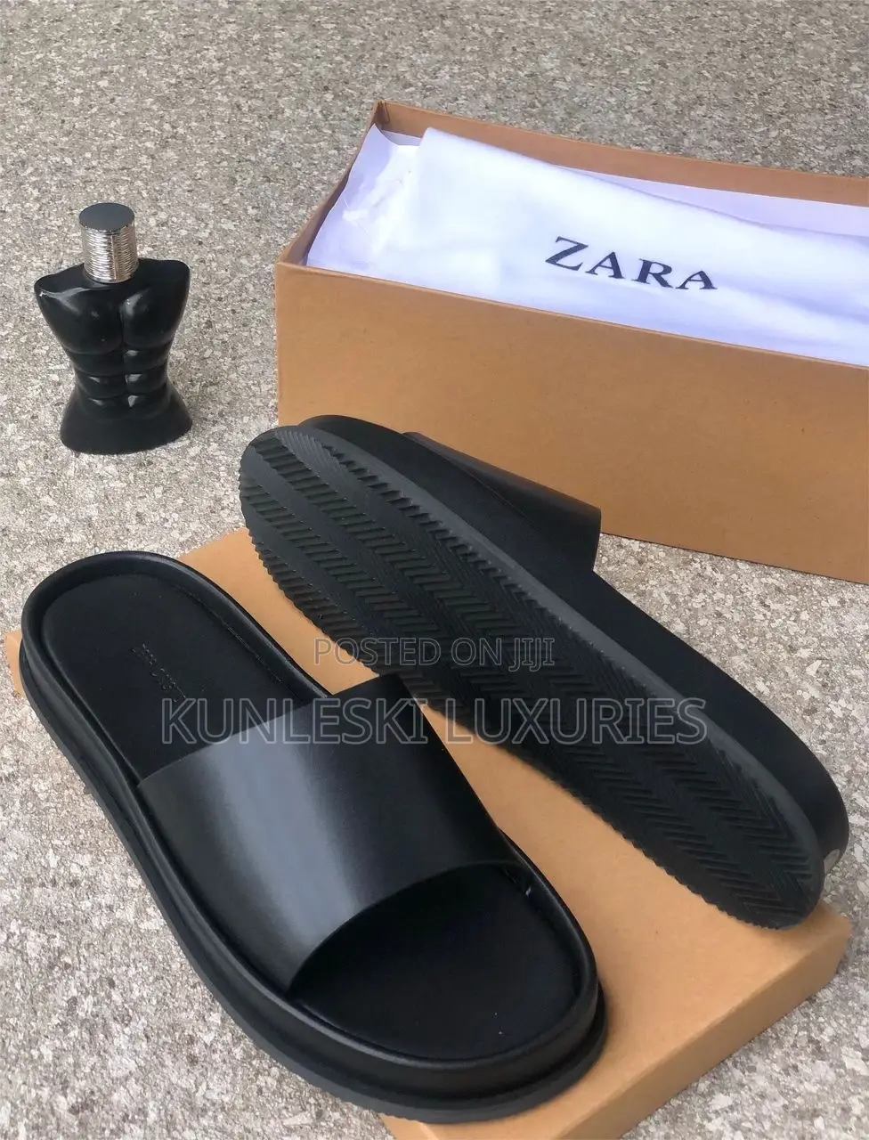 Original Zara Leather Slippers in 3 Color Ways