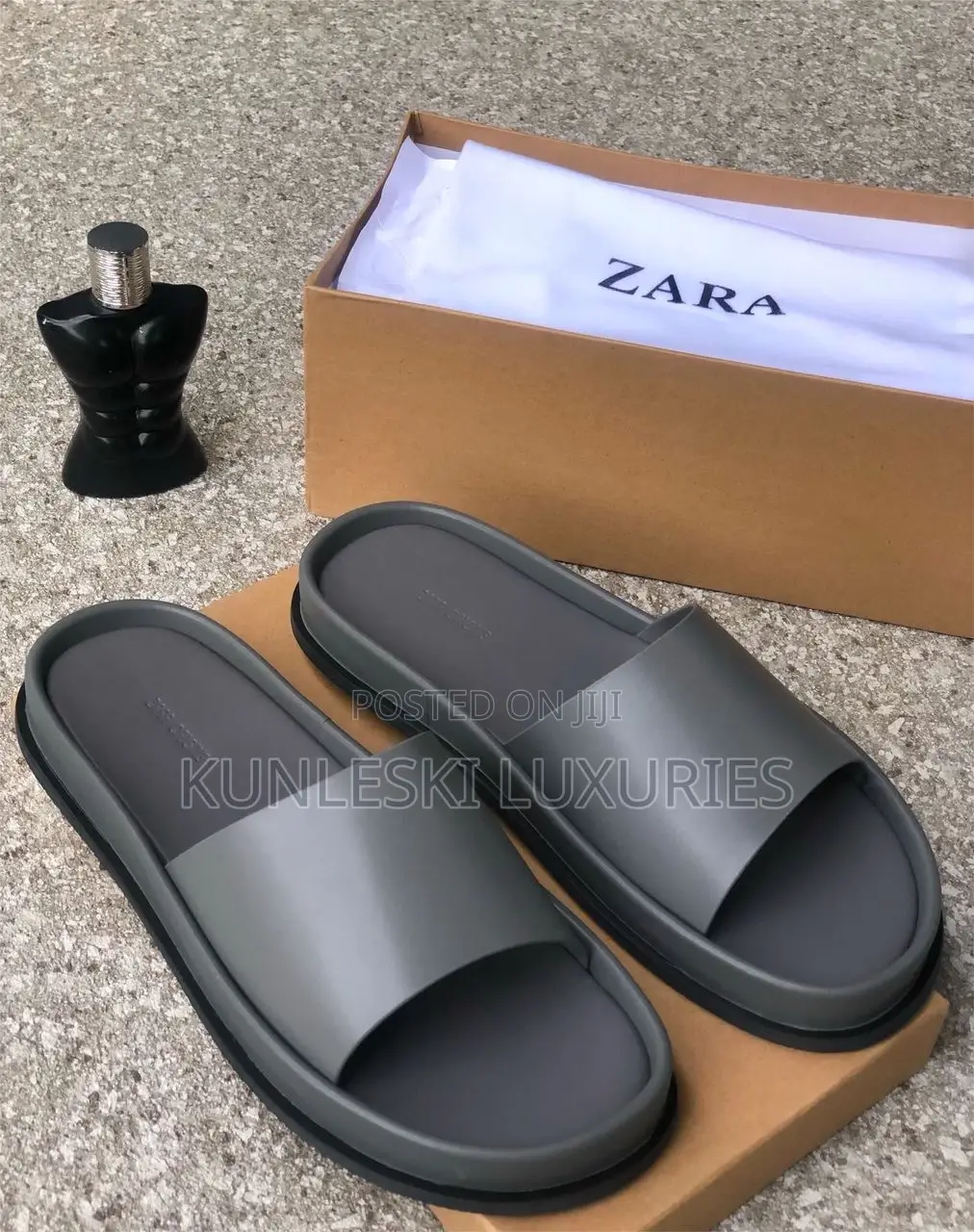 Original Zara Leather Slippers in 3 Color Ways