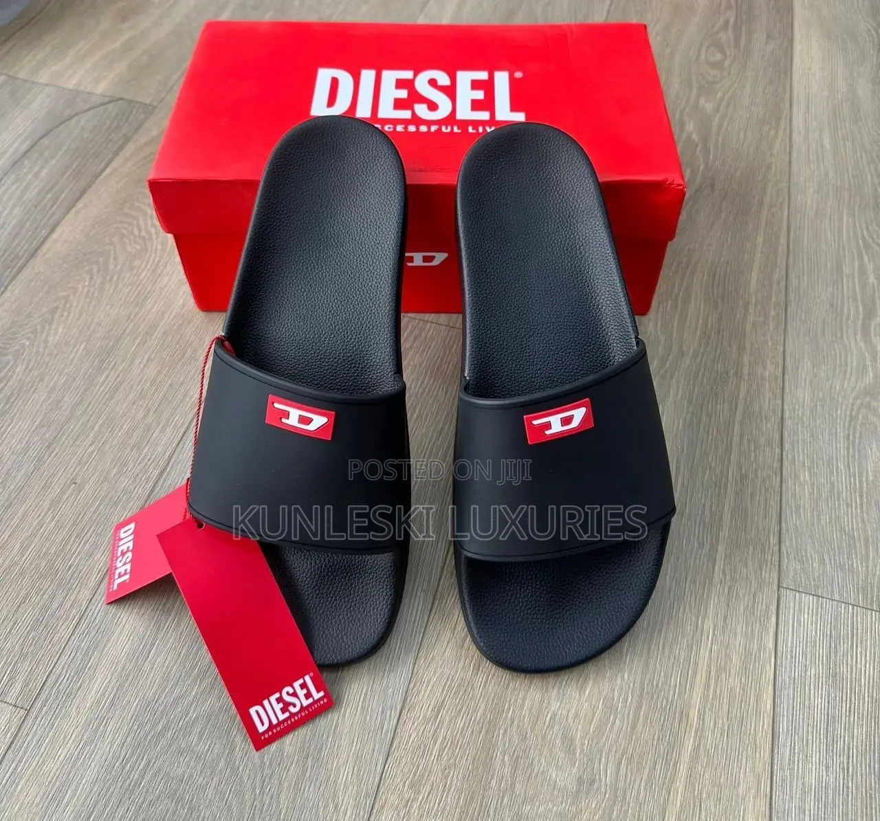 Original Diesel Black Slides