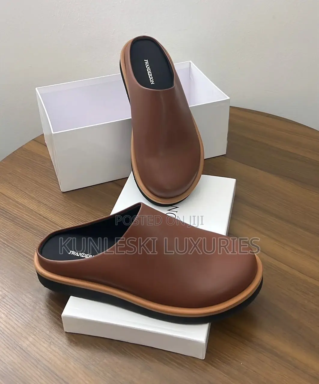 Original Jw Anderson Leather Half Shoe Collections