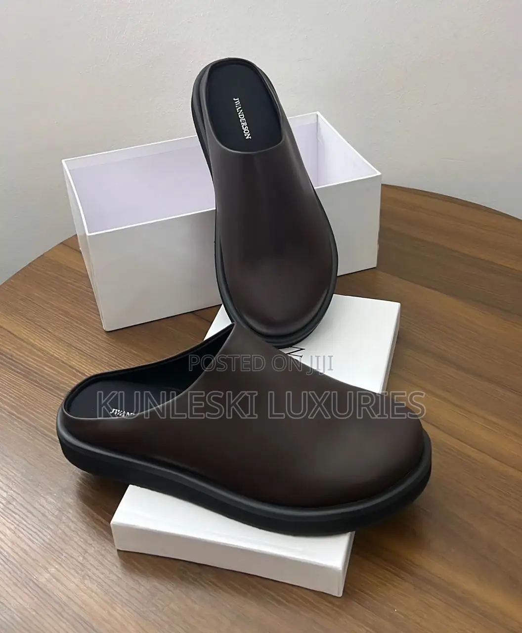Original Jw Anderson Leather Half Shoe Collections