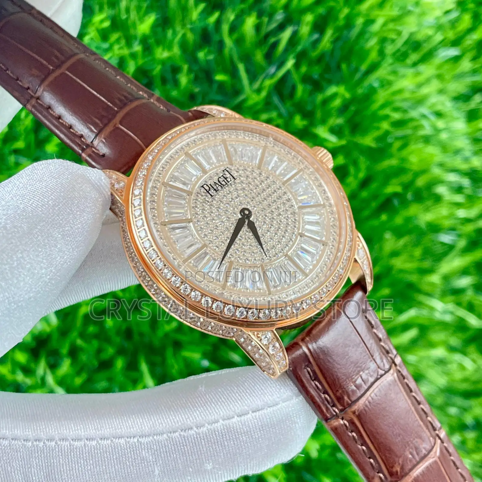 Piaget Quality Luxury Men Genuine Leather Wristwatch