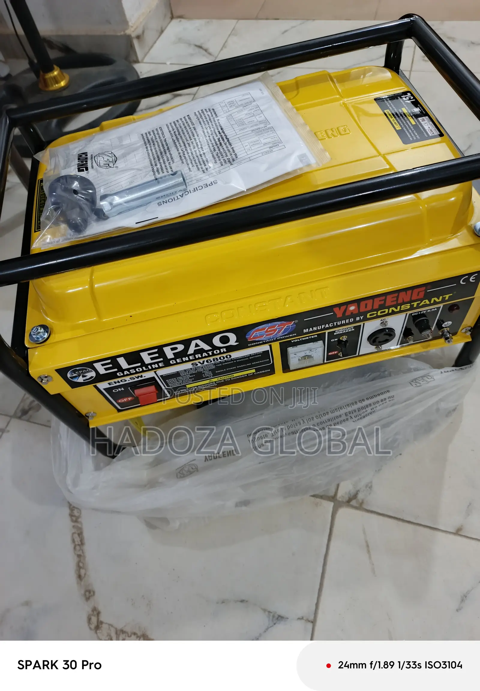Reliable Elepaq 4.5kva Generator – Sv6800 Manual Start
