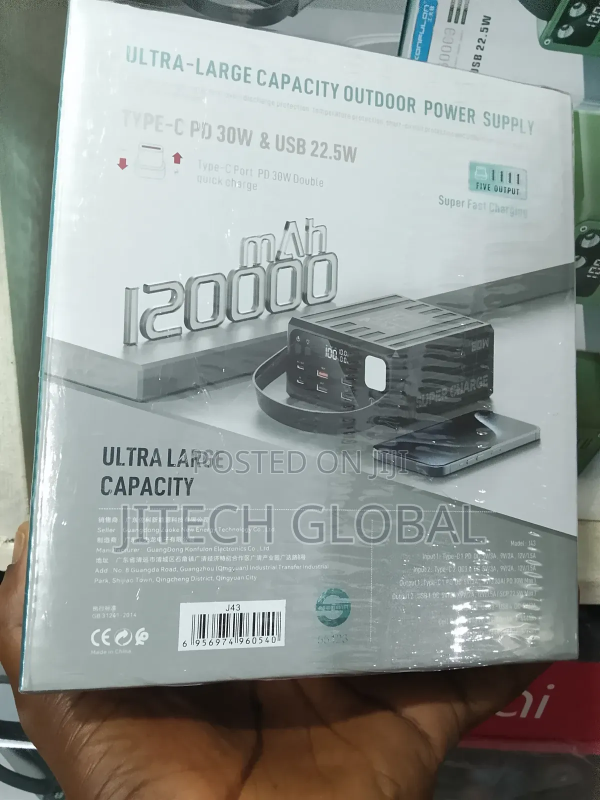 Joko 120000mah Puper Fast Charge USB 22.5w Pd 30w
