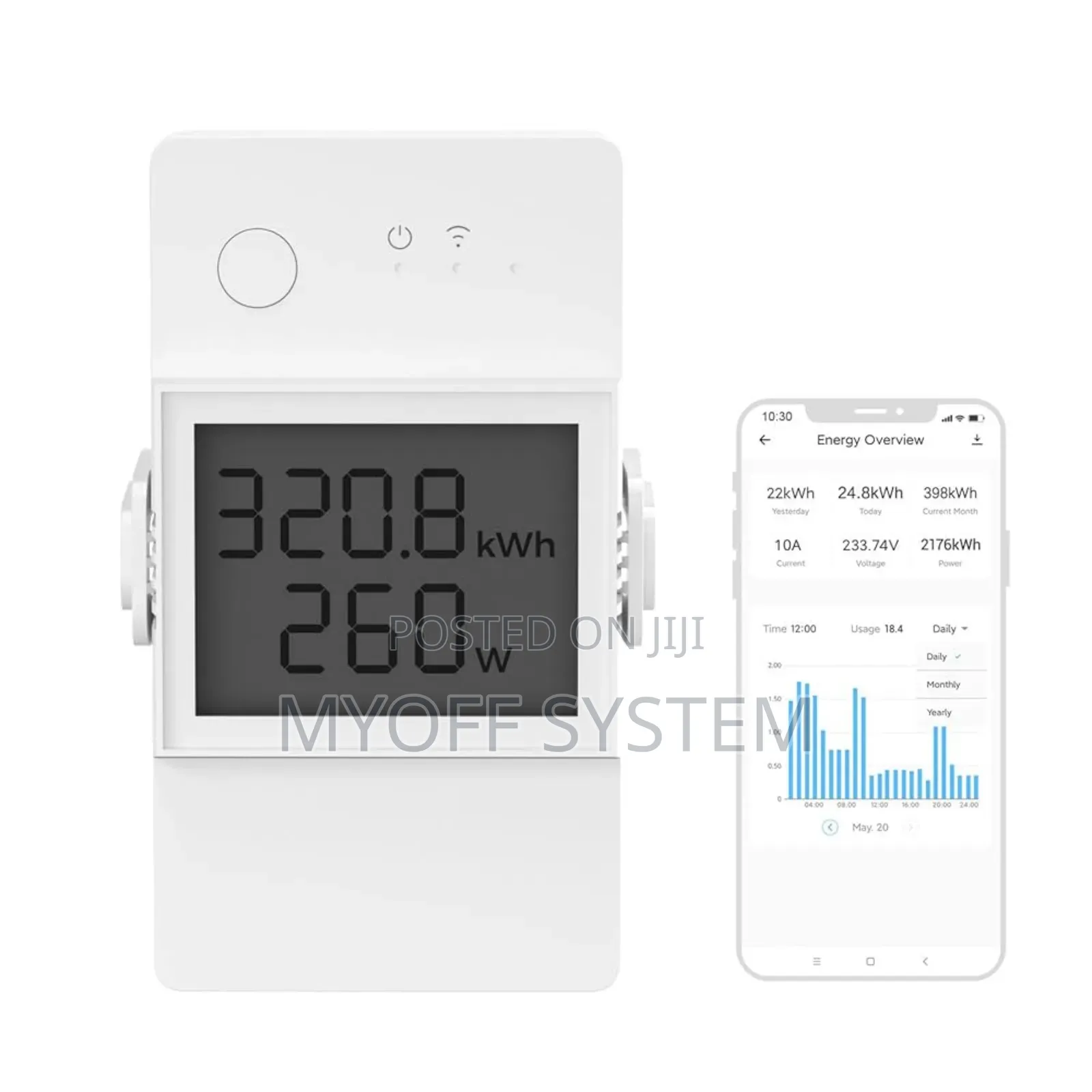 Sonoff Powr320d Elite 20a Smart Wifi Power Meter Switch