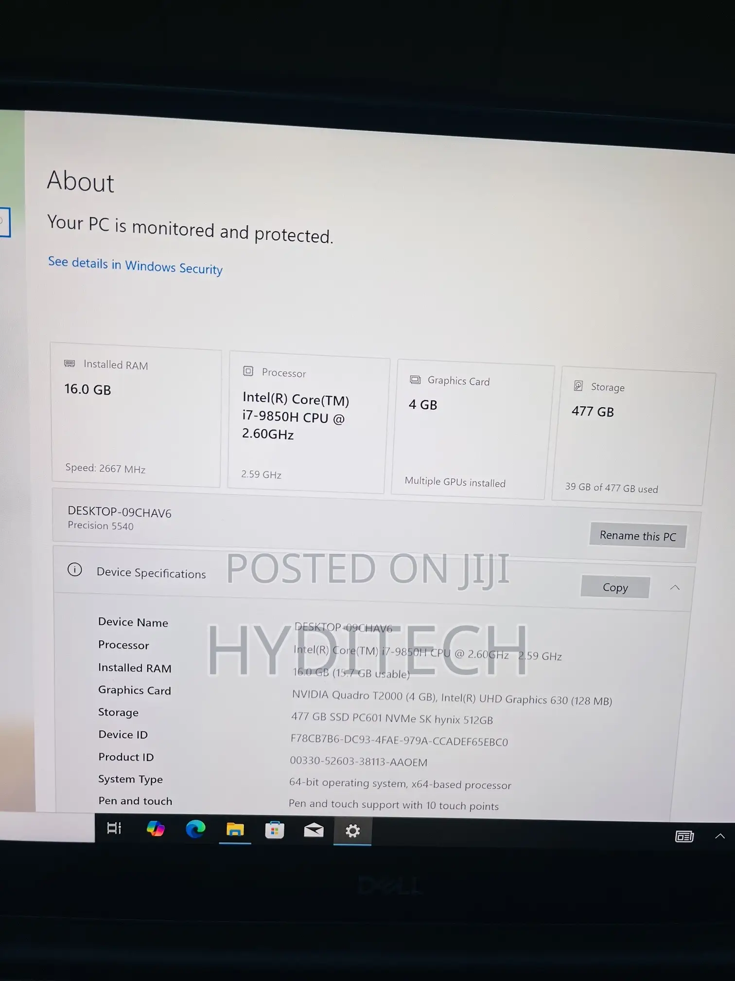 Laptop Dell Precision 5540 16GB Intel Core i7 SSD 512GB