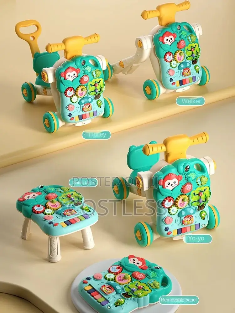 4-in-1 Baby Multifunction Learning Walker Stand-to-Sit Table