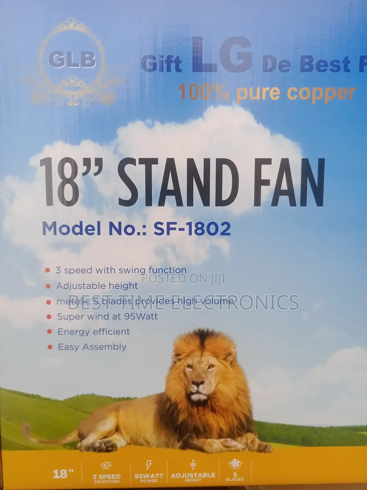 Powerful Lg 18" Electric Stand Fan