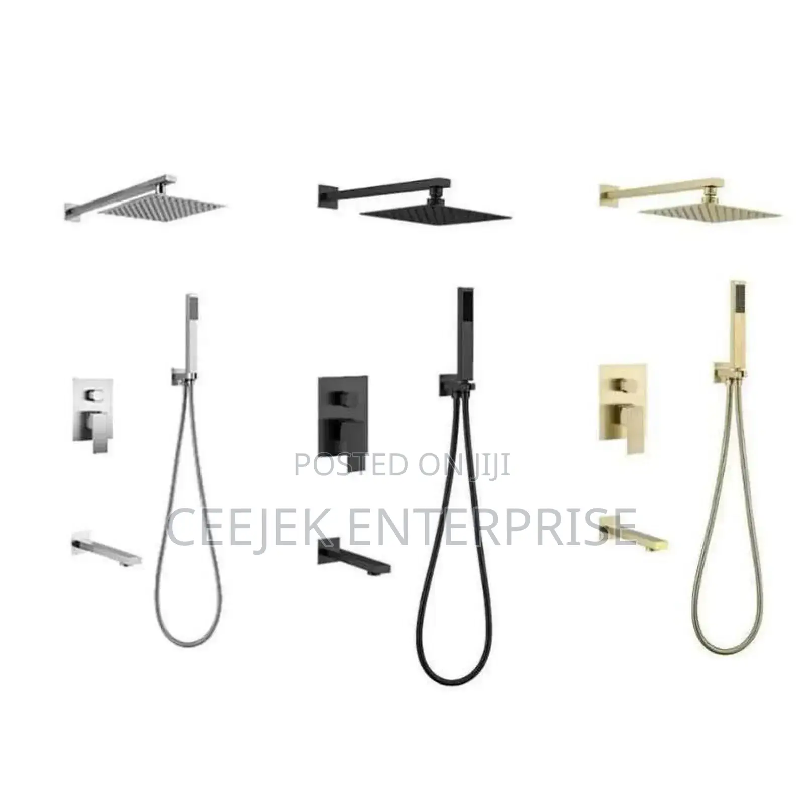 5ways Condict Shower Mixer With 12inch Rose