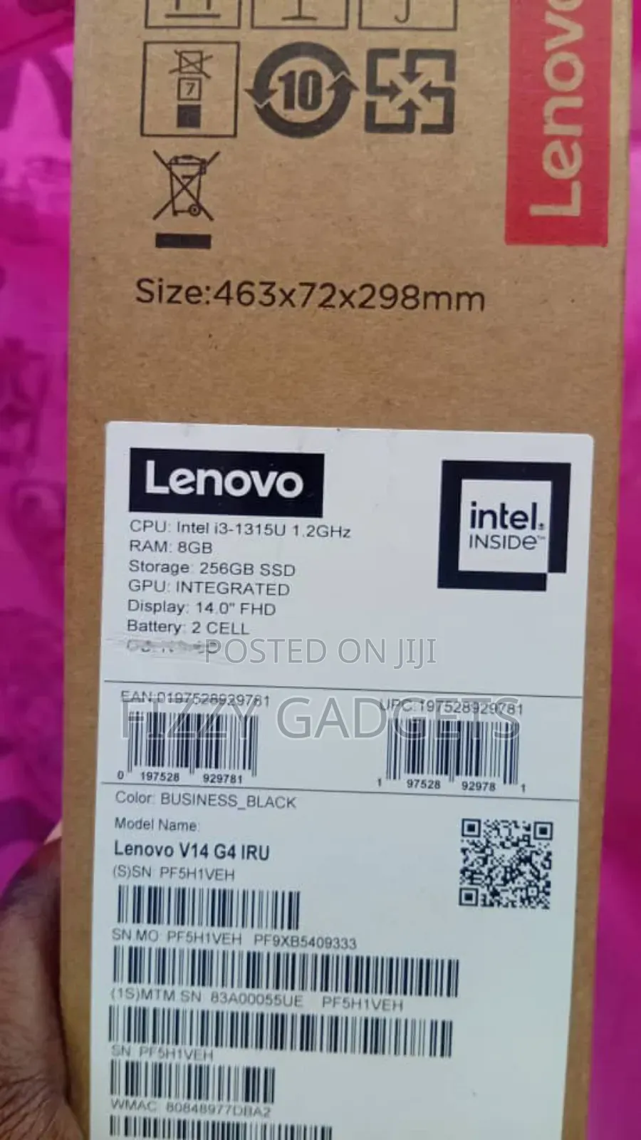 New Laptop Lenovo V14 G4 IRU 8GB Intel Core i3 SSD 256GB