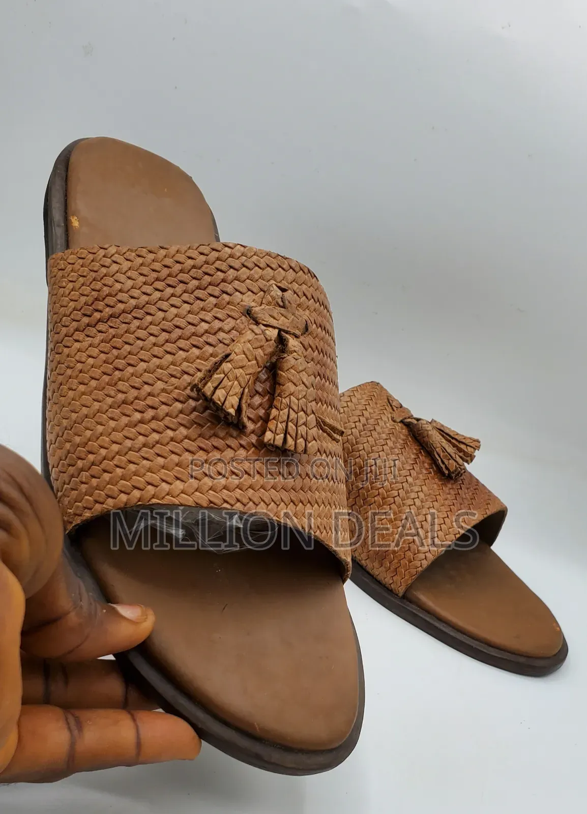 Casual Unique Men’S Leather Slippers 42