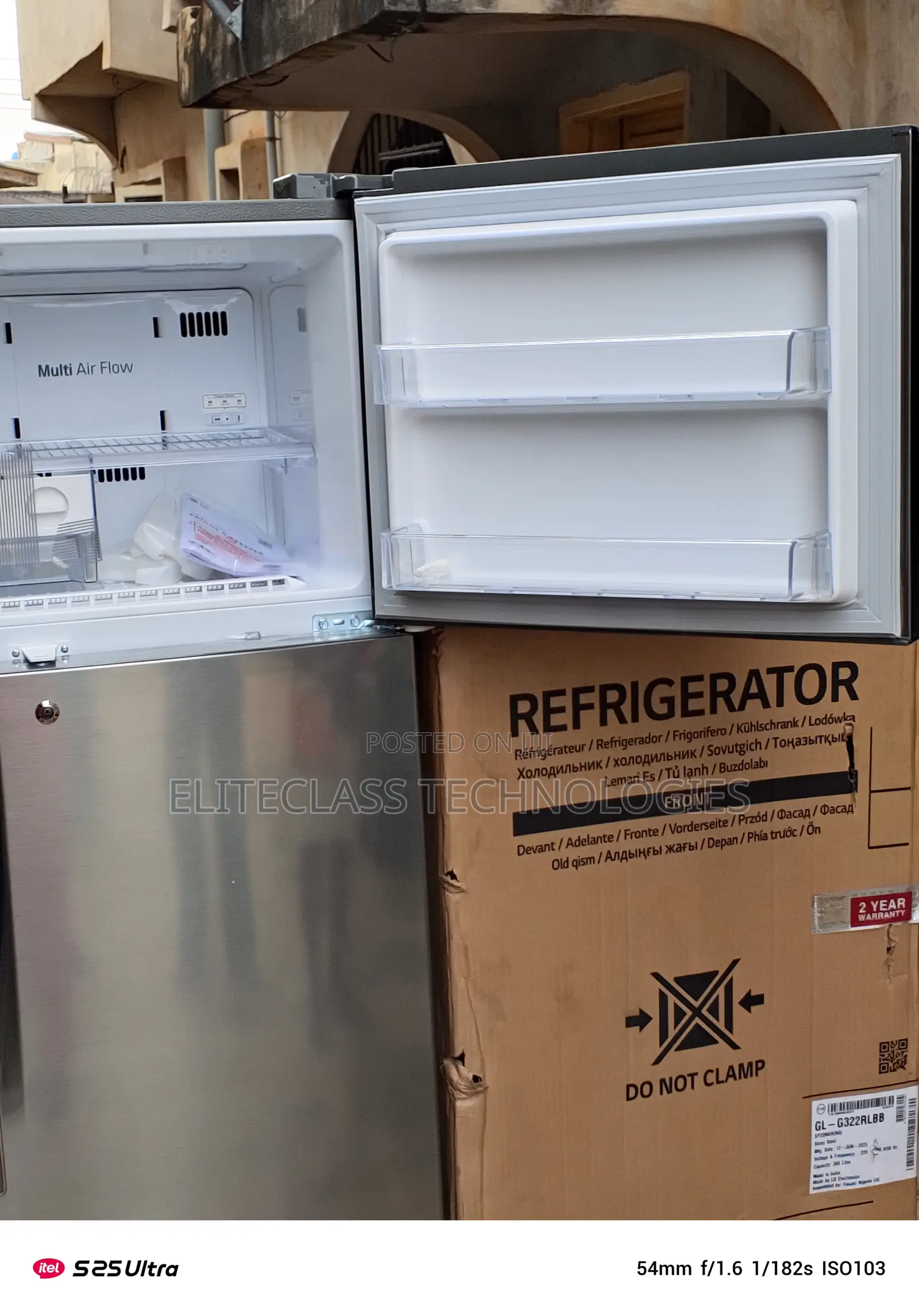 Coolfussionlg 308 Liters Double Door Refrigerator(Ref322rlbn)