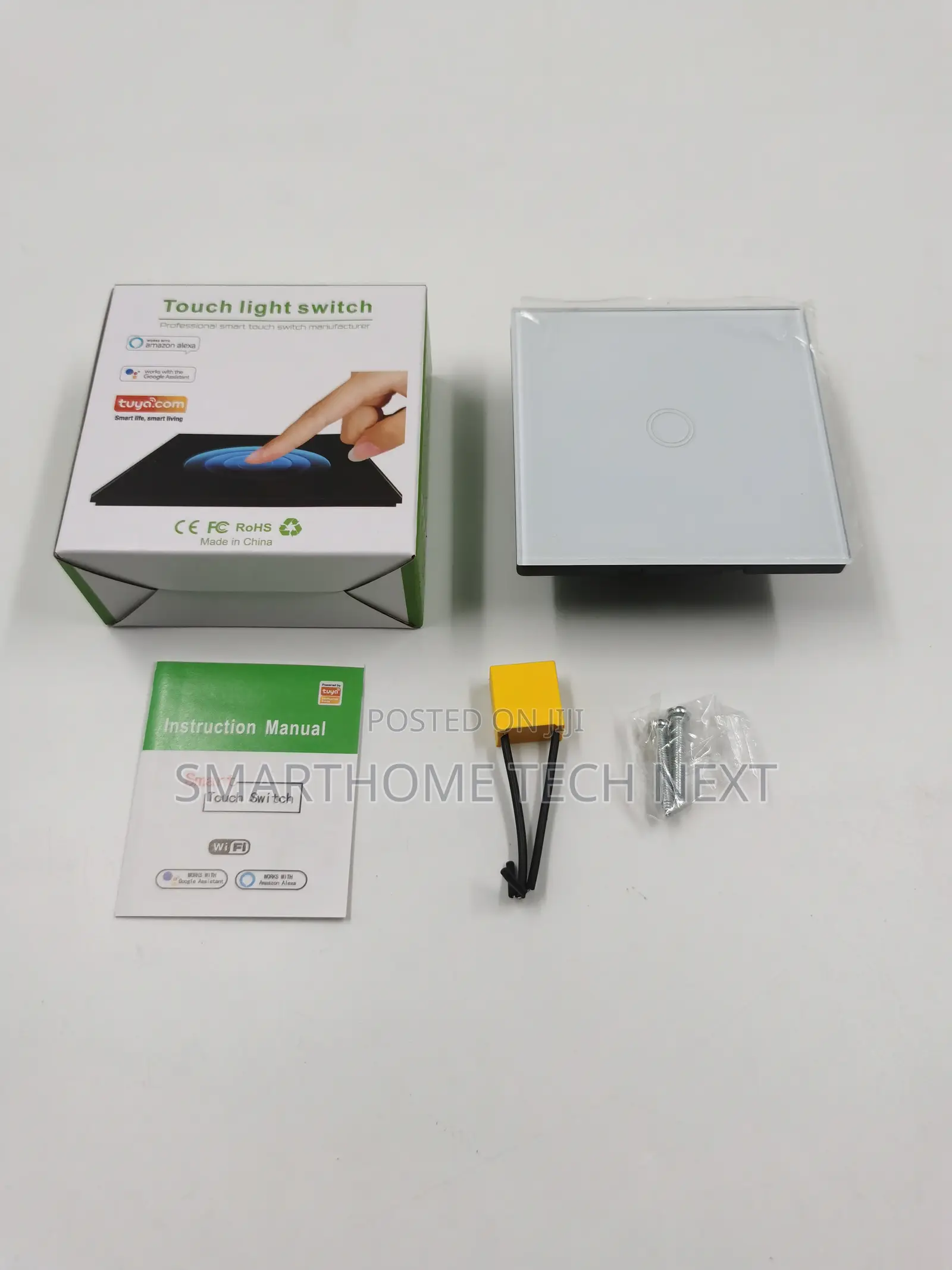 Smart Wifi Wall Switch – 1 Gang White