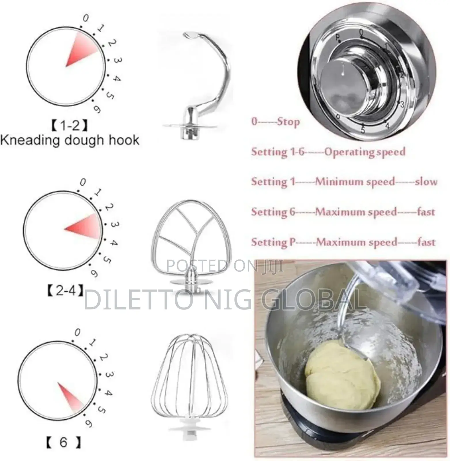 Winning Star 10l Stand Mixer, 6-Speed for Effortless Baking 2000w
