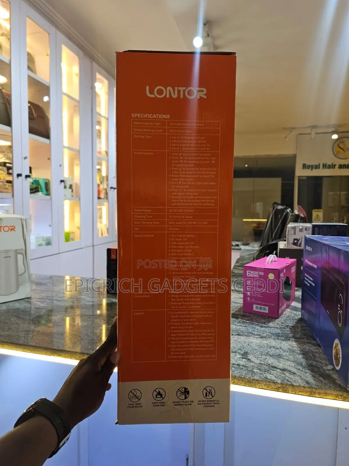 Lontor Mist/Ac Fan Wirh Chilling Breeze