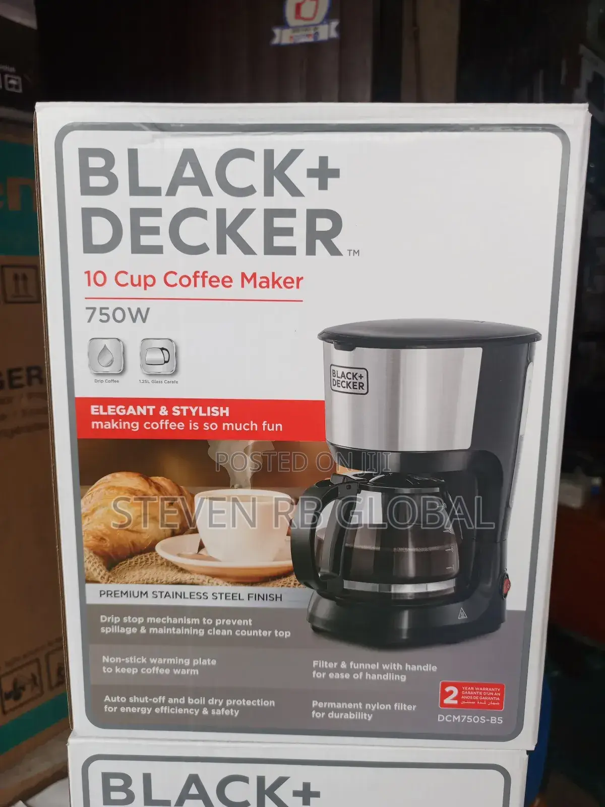 Black+Decker Electric Coffee Maker- 750w
