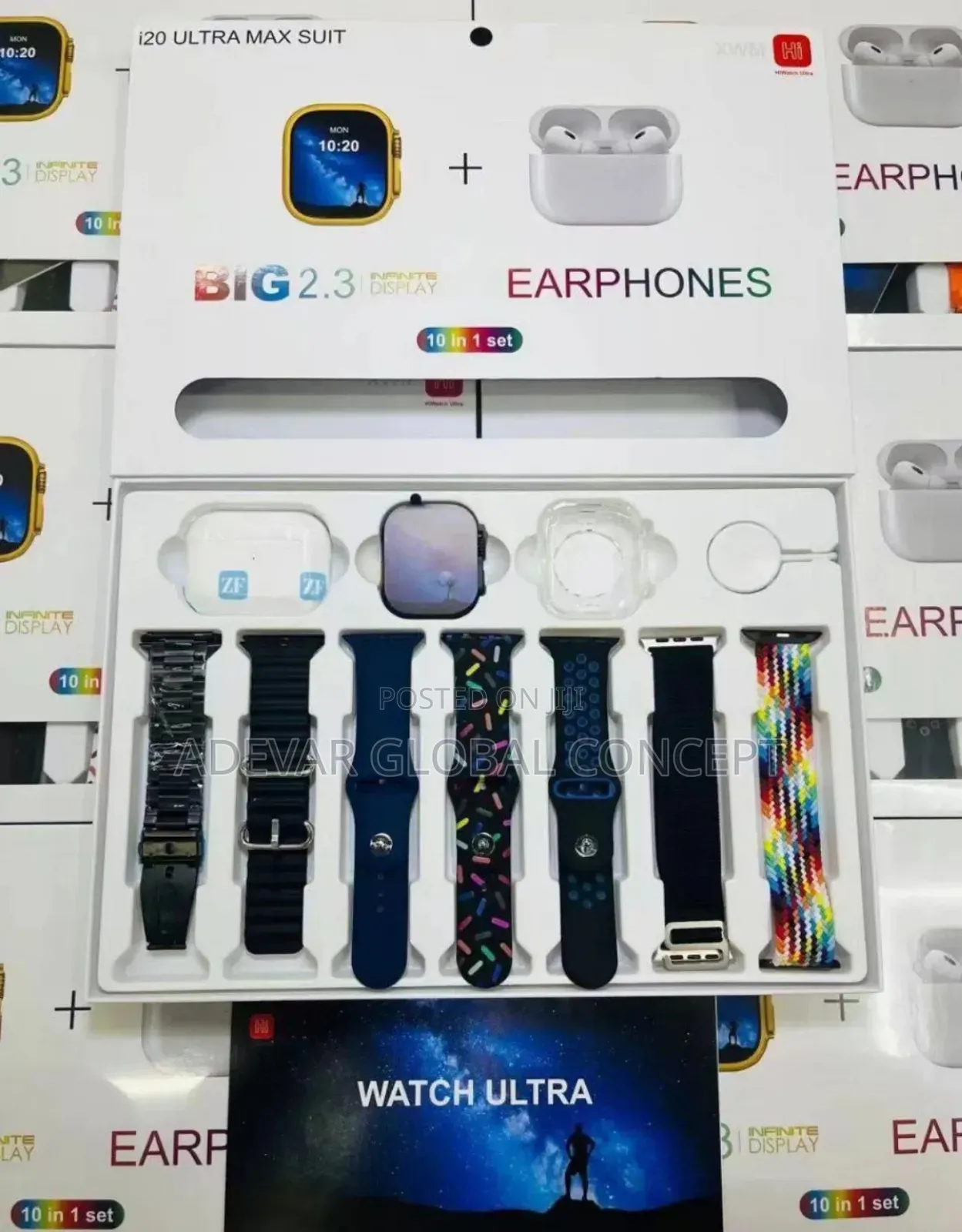 I20 Ultra Max Suit Smartwatch - 10 in 1 Set