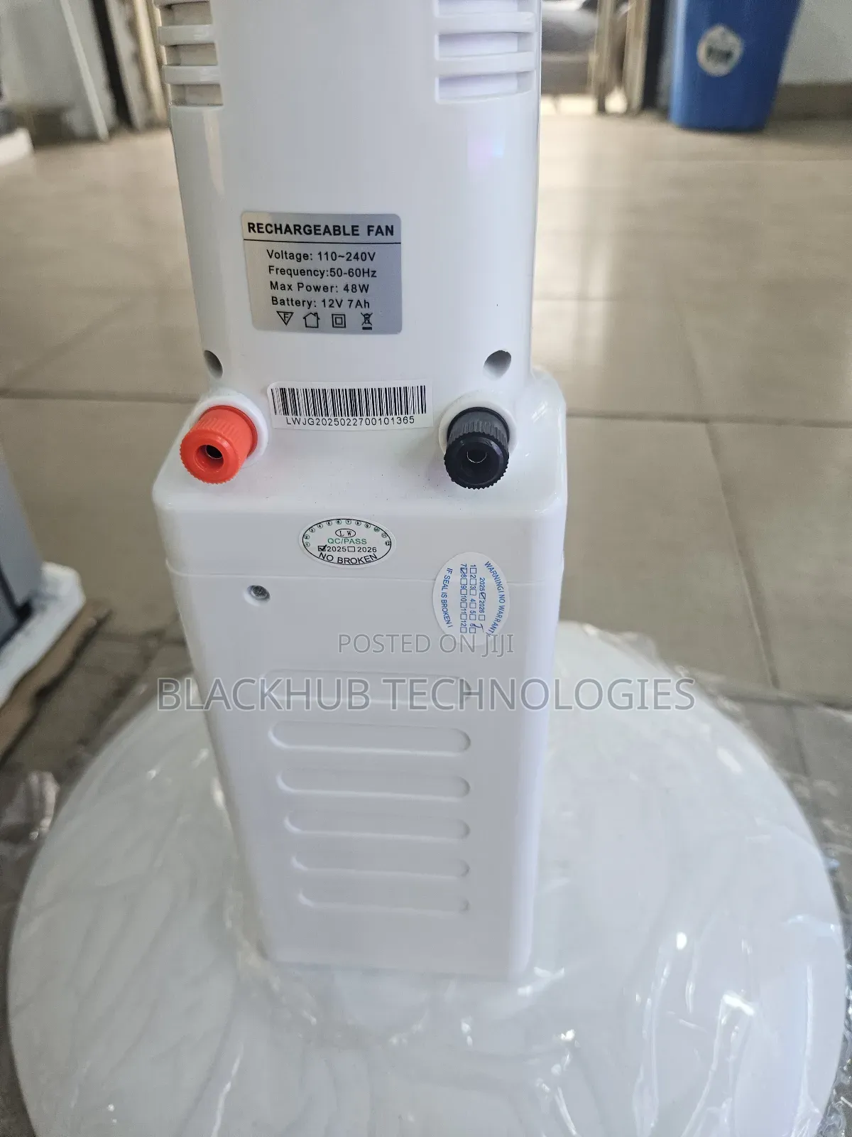 Mewe Rechargeable Standing Fan 18 Inches Blade With Free Solar Panel