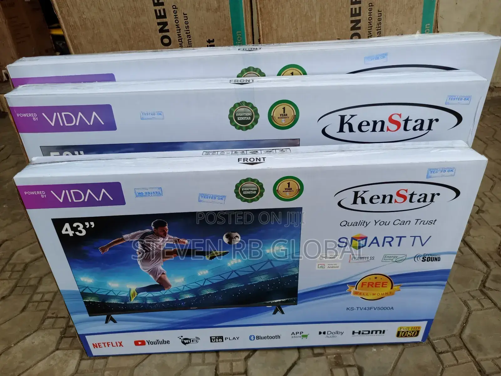 Kenstar 43" Inches Smart Tv With Youtube/ Netflix Prime Video Mores