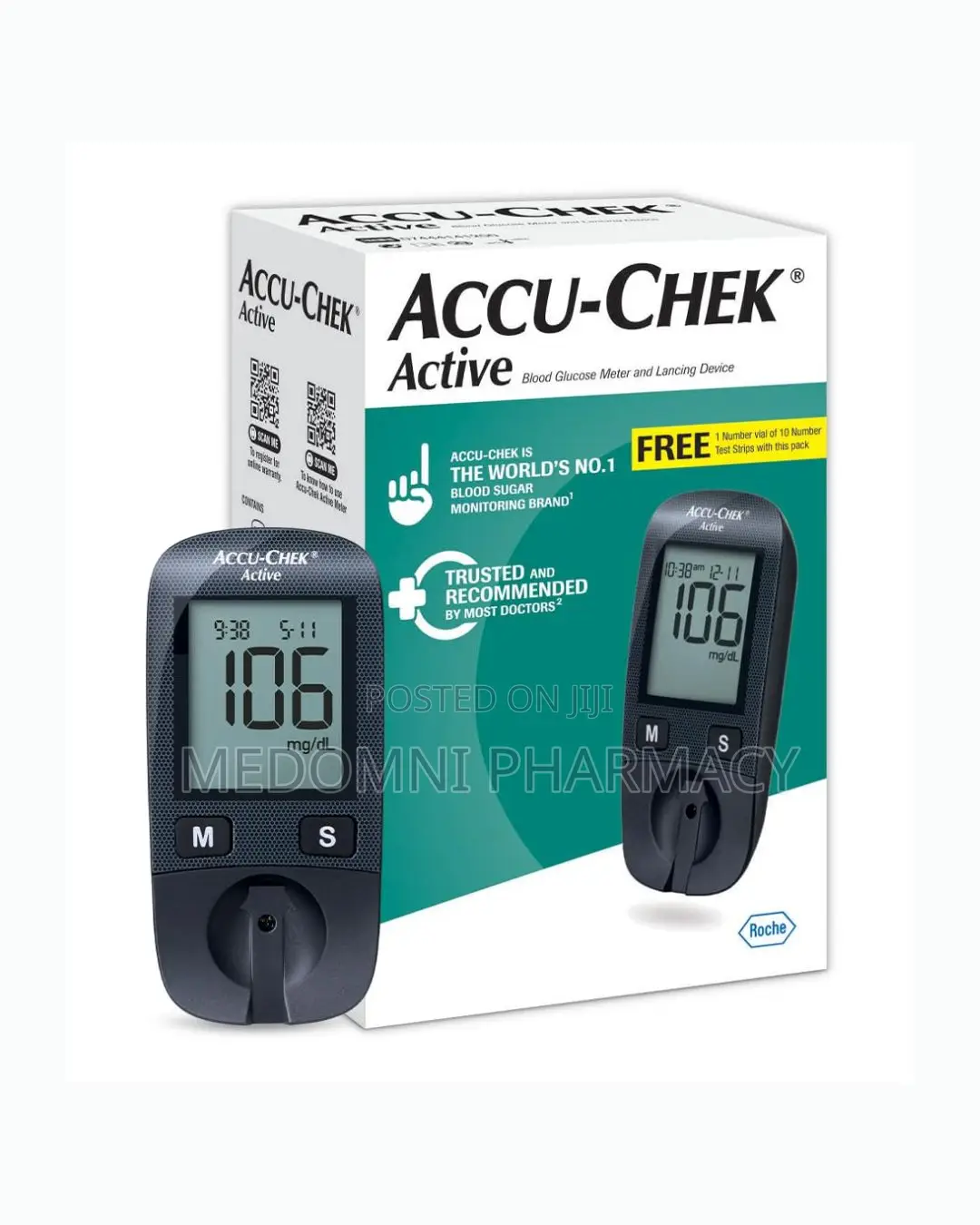 Accu-Chek Active Blood Glucose Monitoring System – Glucometer Kit