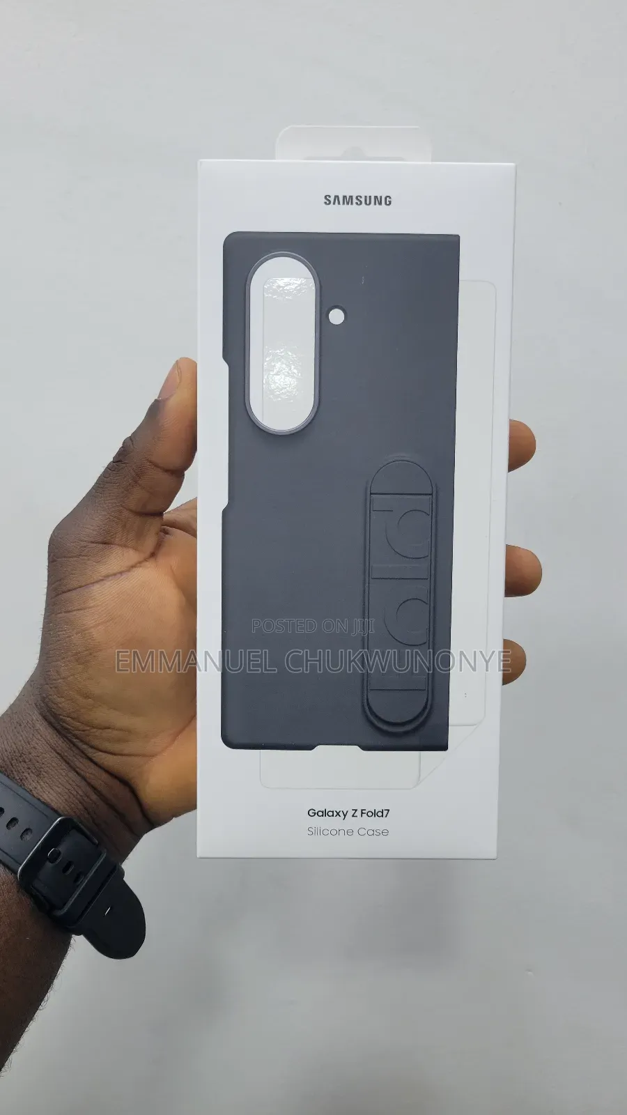 Silicone Case & Anti-reflecting Film For Samsung Galaxy Zfold 7 Black