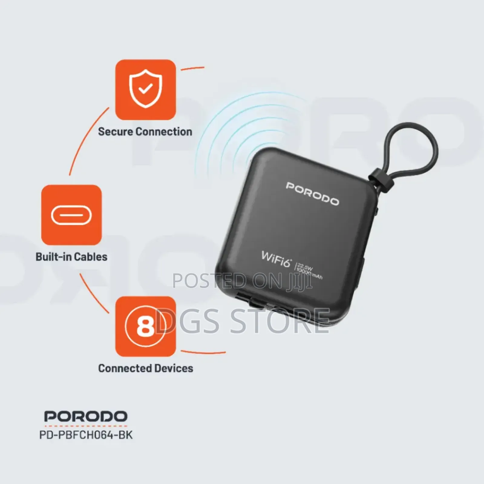 Porodo Pb064 4g Lte/ Wifi 6 Pocket Router