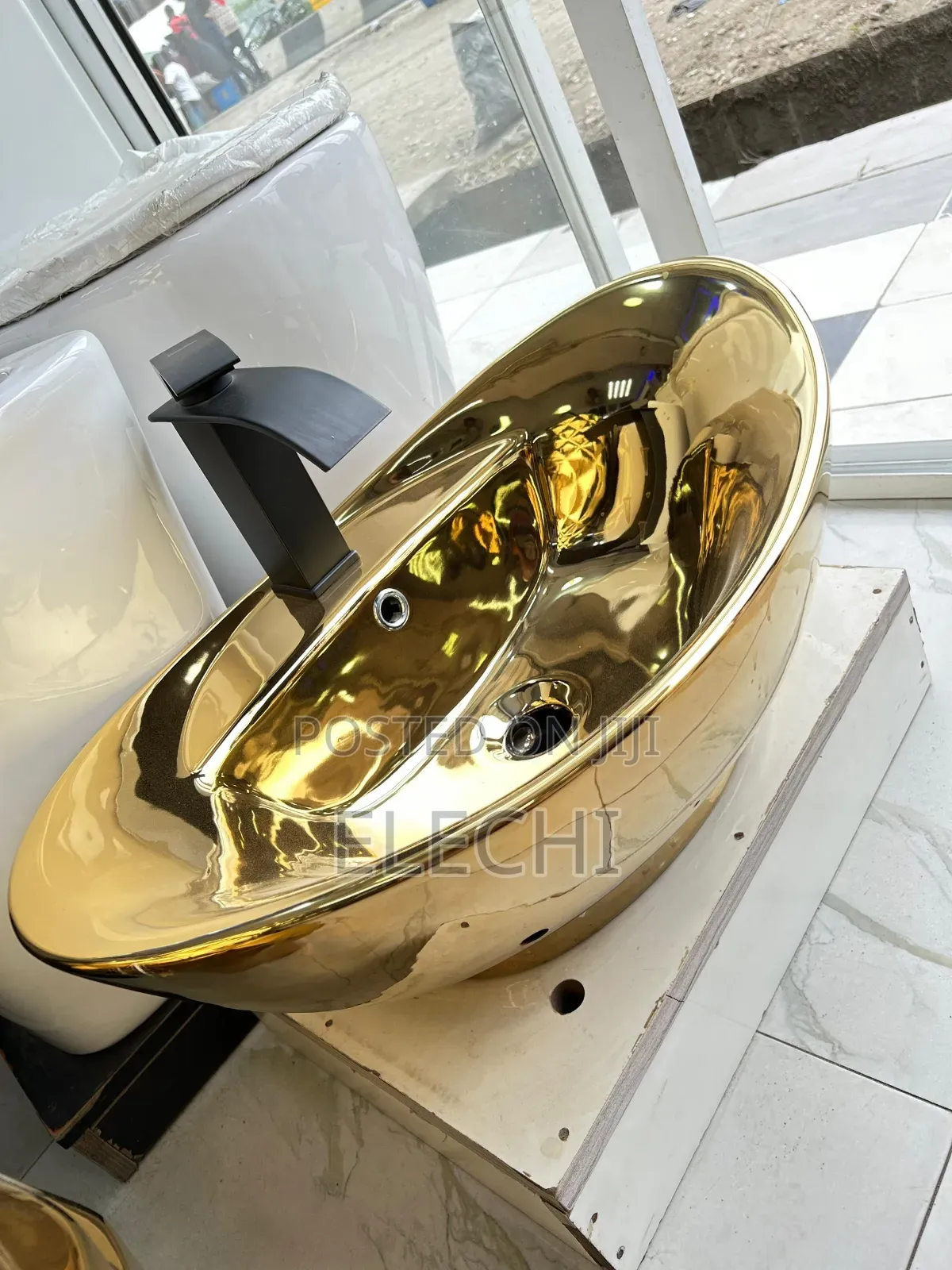 Countertop Washing Hands Basin Gold