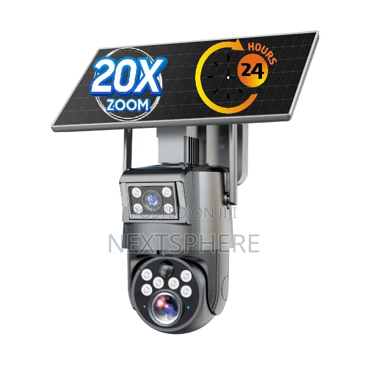 Dual Lens Solar 4g PTZ Camera, Auto Tracking, 20x Zoom , Ubox App