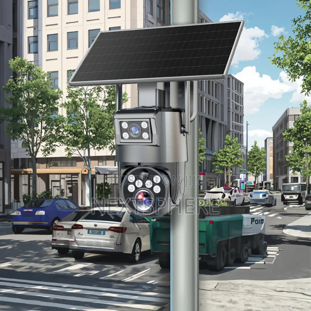 Dual Lens Solar 4g PTZ Camera, Auto Tracking, 20x Zoom , Ubox App