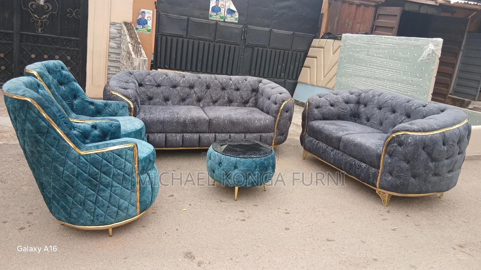 Luxurious 7 Seaters Sofa With Puff