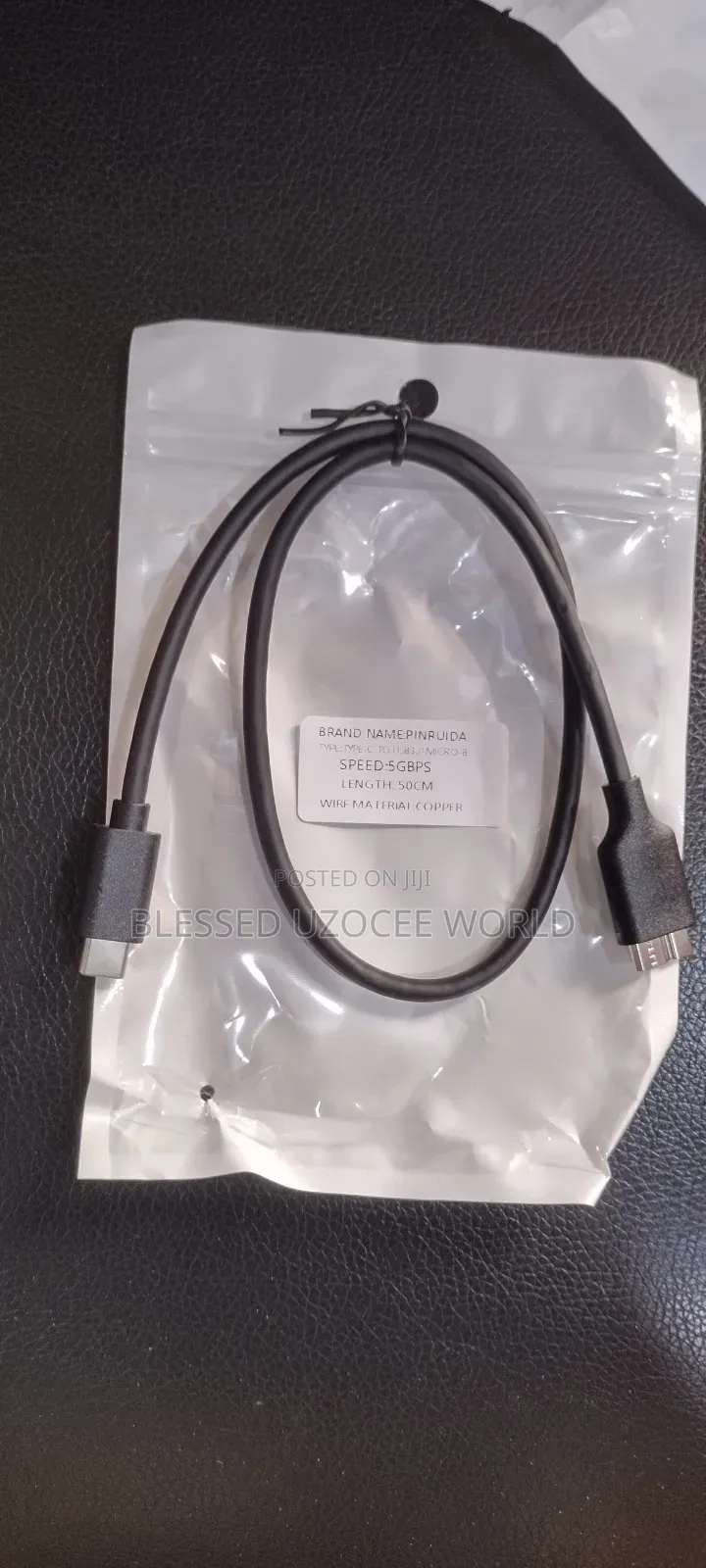 Pinruida 50cm Type C to Micro Usb B 3.0 Harddrive Data Cable 5gbps
