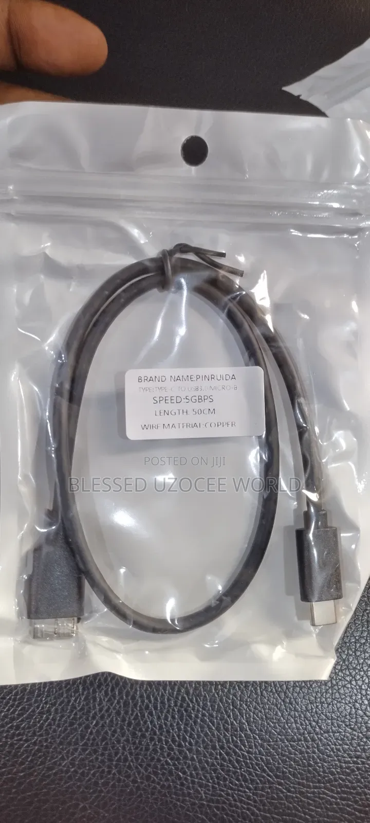 Pinruida 50cm Type C to Micro Usb B 3.0 Harddrive Data Cable 5gbps