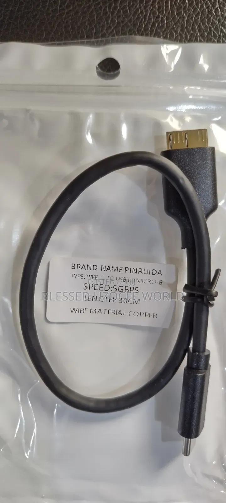 Pinruida 30cm Type C to Micro Usb B 3.0 Harddrive Data Cable 5gbps