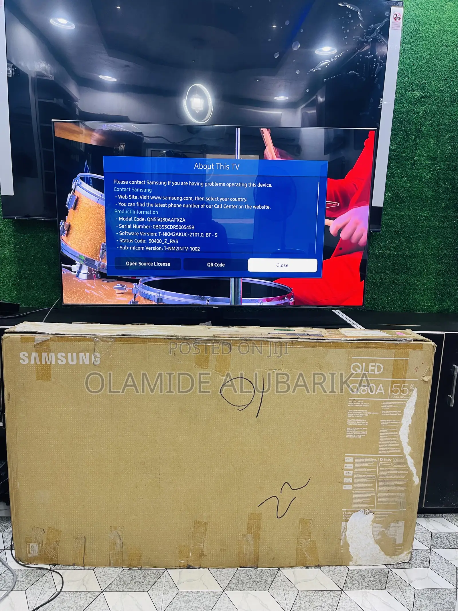 Samsung Qled 55” Q80a Quantum Dot Processor 120hz Refresh Rate Tv