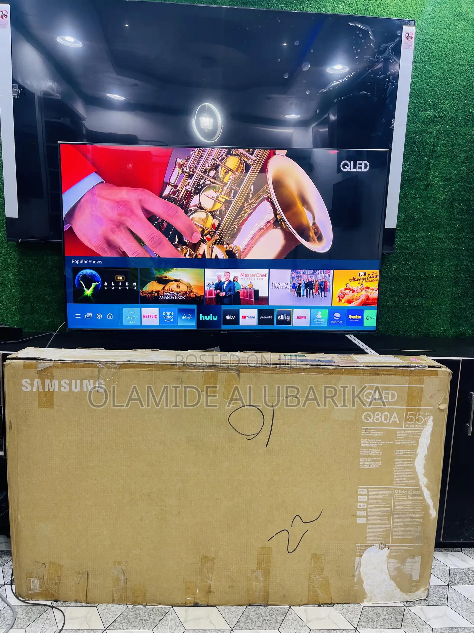 Samsung Qled 55” Q80a Quantum Dot Processor 120hz Refresh Rate Tv