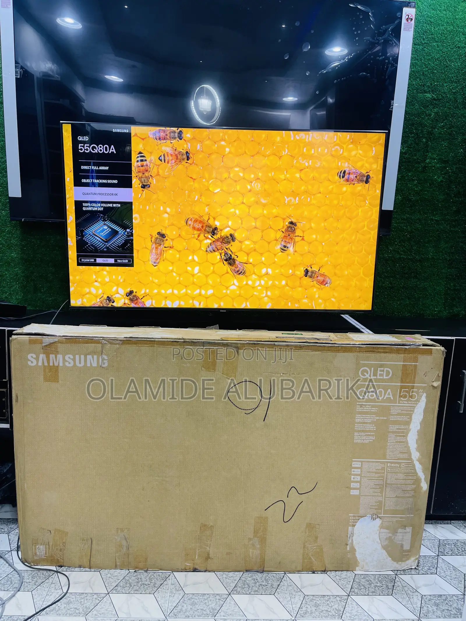 Samsung Qled 55” Q80a Quantum Dot Processor 120hz Refresh Rate Tv