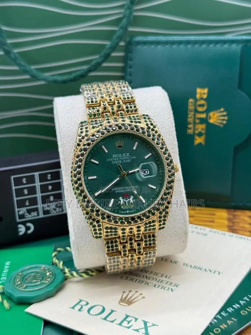 Rolex Oyester Perpetual Day-date Full Stone Stainless Steel Chain