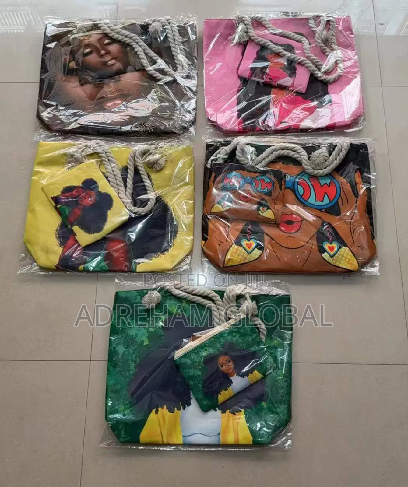 2in1 Tote Bag, Available in Different Colours and Designs