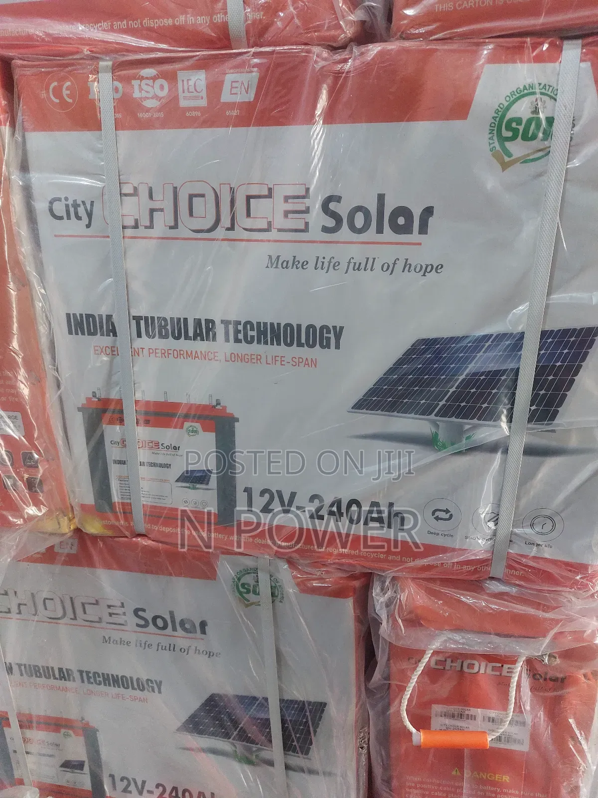 City Choice Solar 240ah Tubular Battery 12v