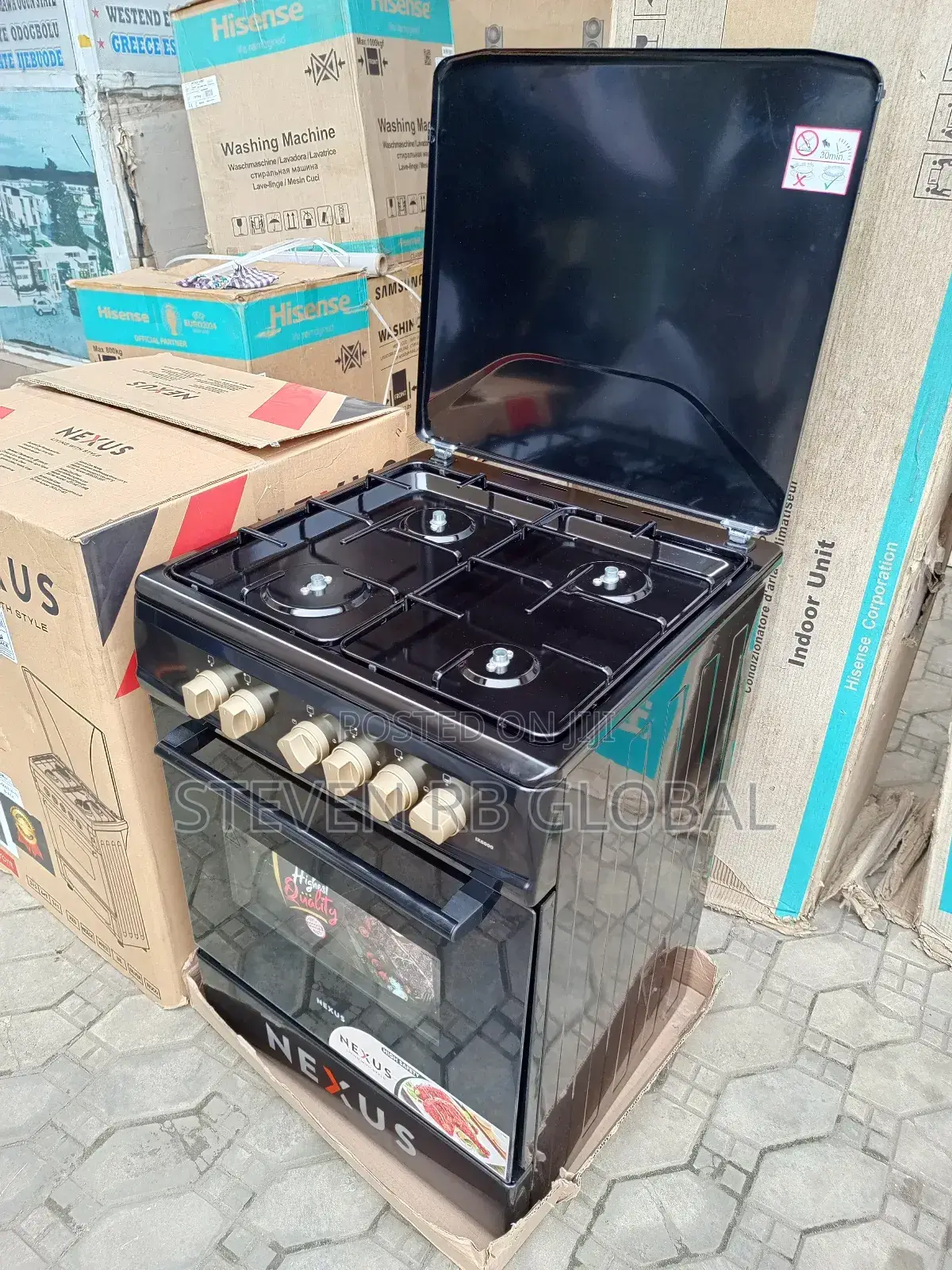 Nexus 4 Gas Cooker Bs Turkey Nx-6003 Black