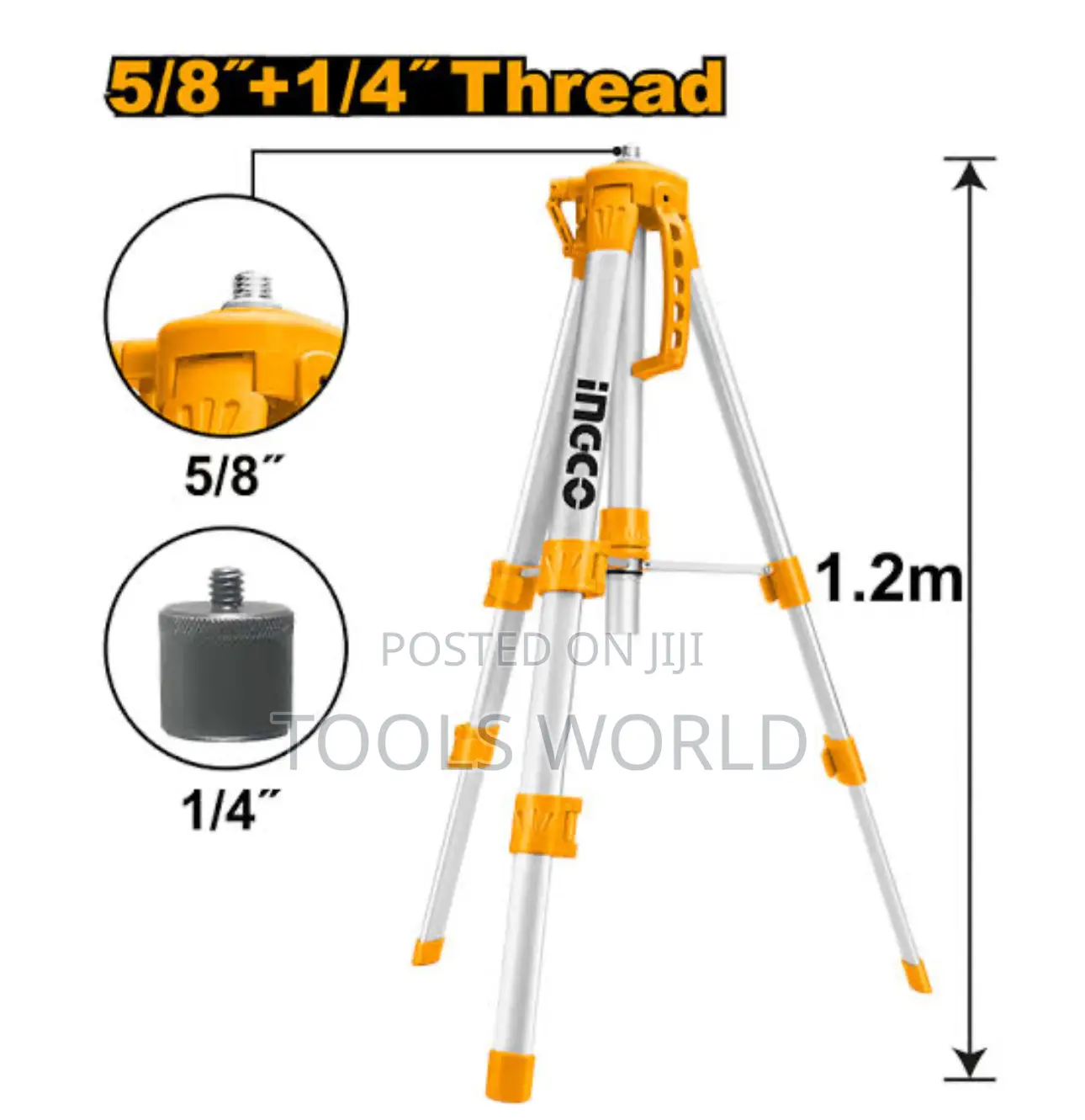 Ingco Laser Self Leveling With Beams 30m Green With Tripod Stand 1.2m