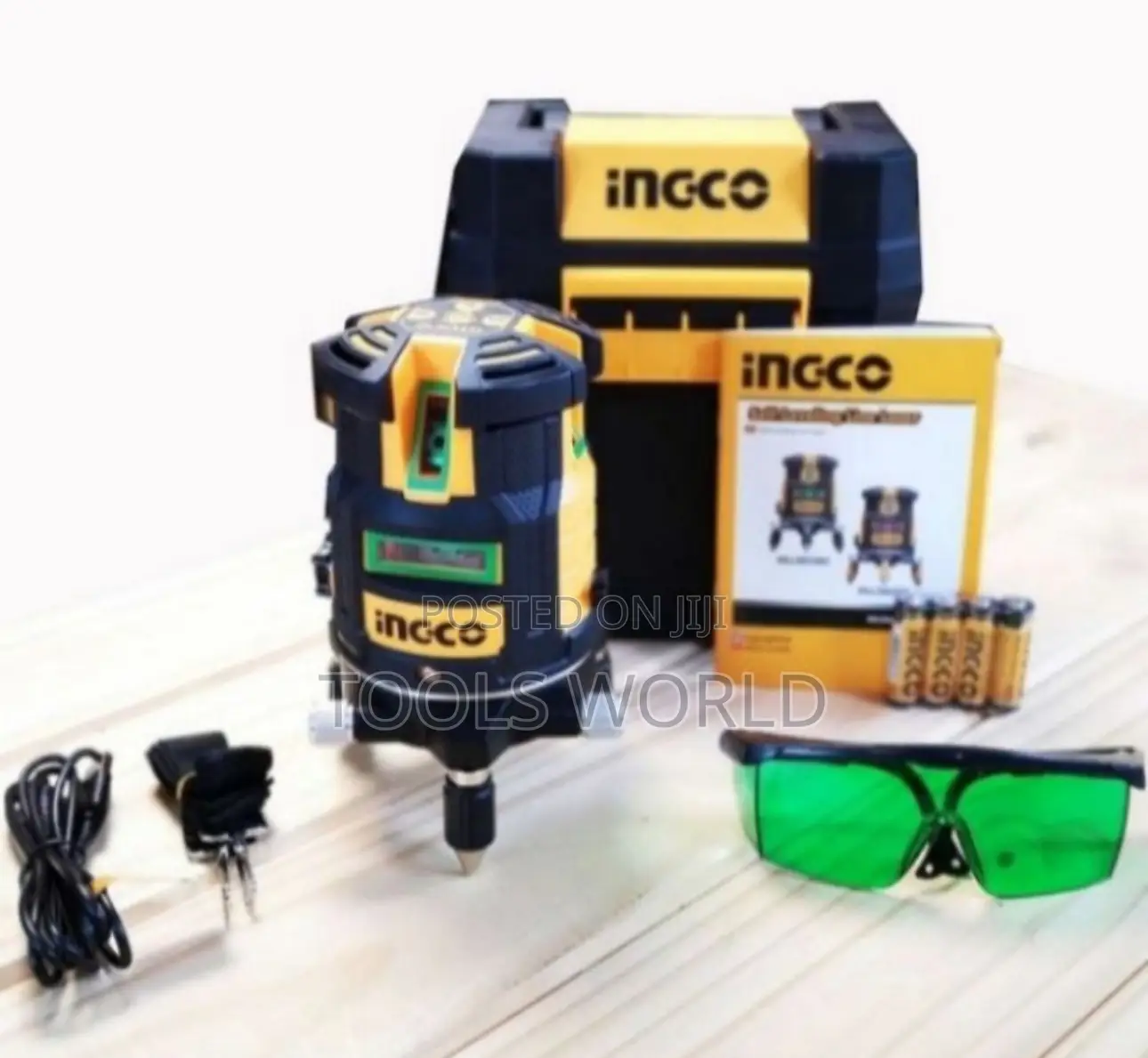 Ingco Laser Self Leveling With Beams 30m Green With Tripod Stand 1.2m