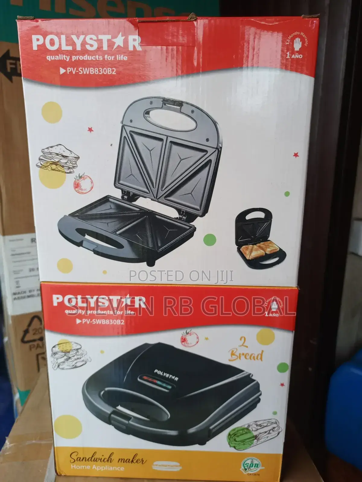 Polystar 2 Slice Sandwish Maker | Pv Swb830b2