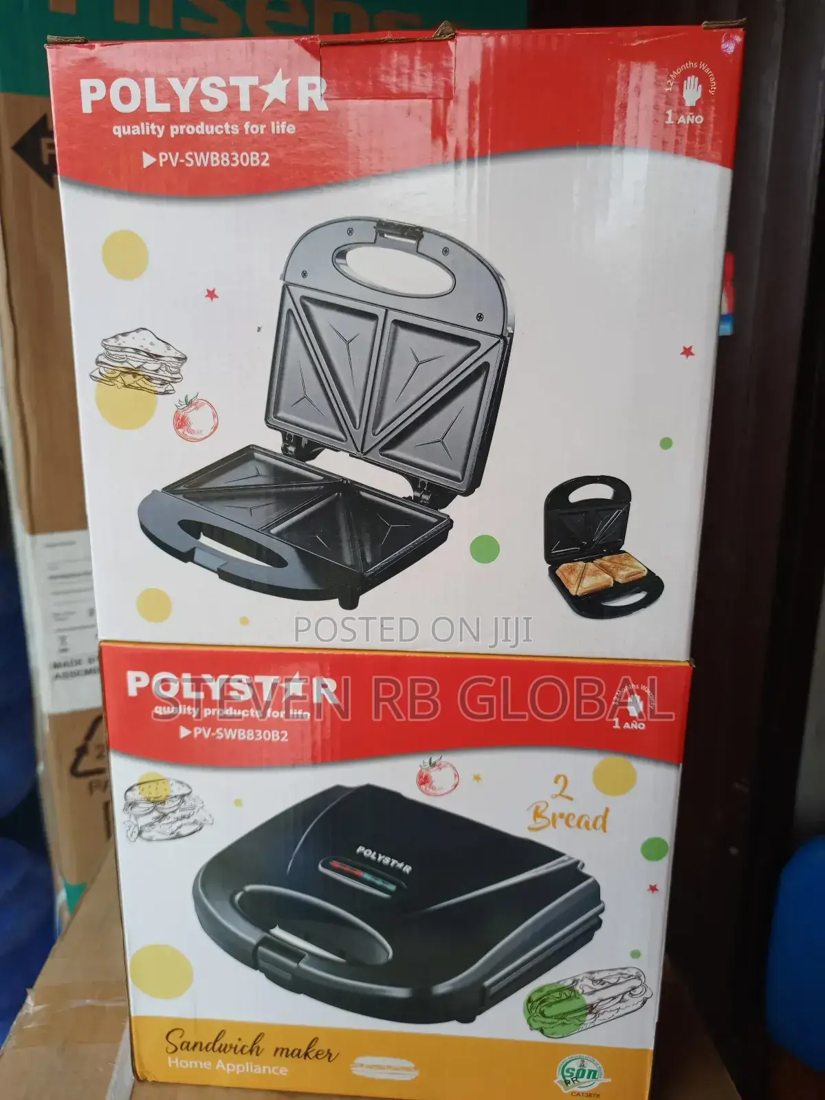Polystar 2 Slice Sandwish Maker | Pv Swb830b2