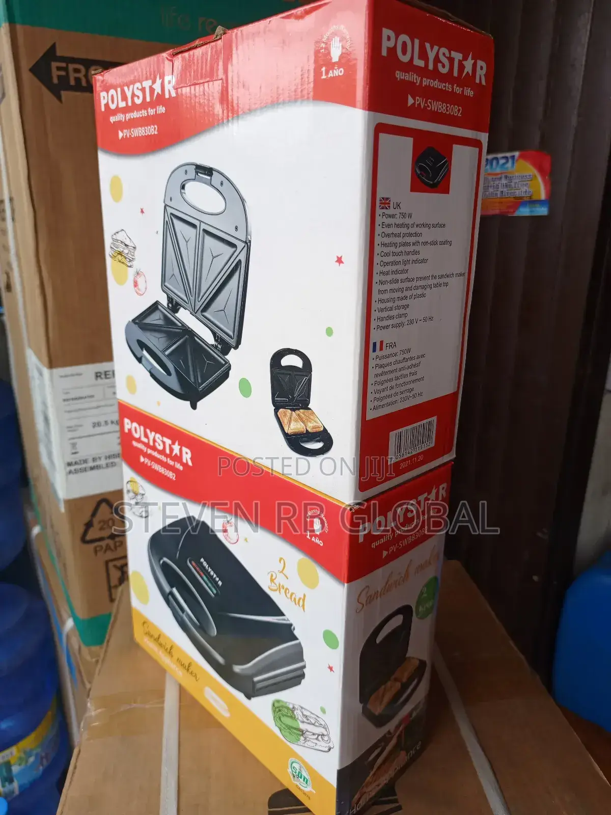 Polystar 2 Slice Sandwish Maker | Pv Swb830b2