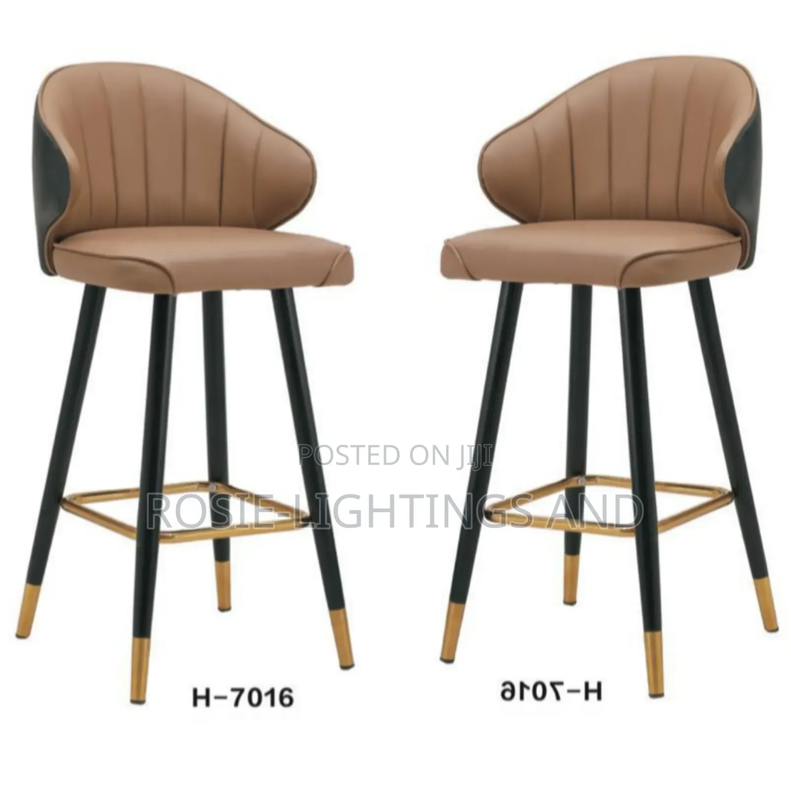 Modern High Bar Stools - Set of 2 ( Brown)